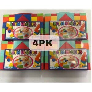 Children’s Bath Blocks Soft Floating Foam 29 Piece Set. 4PK